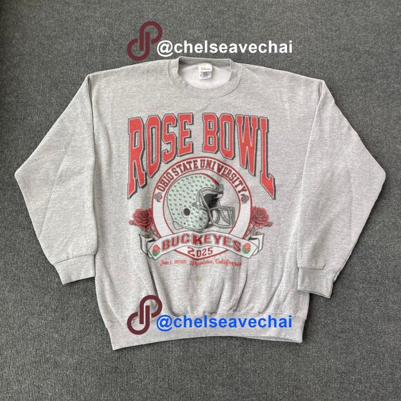 Ohio State Buckeyes Football Sweatshirt Retro 2025 Rose Bowl Shirt tee - Picture 1 of 2